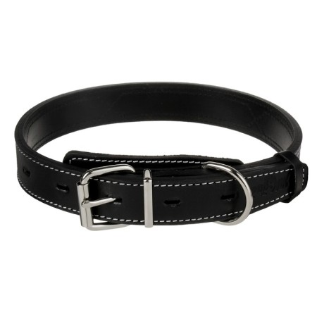 Collar zoonik "premium-classic" Leather double, 51-65 x 3 cm, black
