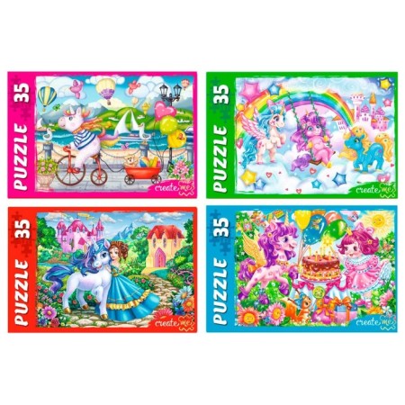 Puzzle "wonderful unicorns", 35 elements-4