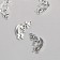 Decor for creativity Metal "Aboriginal with a pipe" silver 2.5x1.3 cm