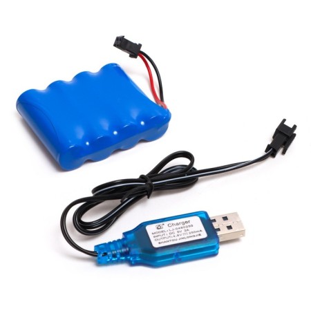Radio controlled tank Stunt, 4WD all-wheel drive, shoots missiles, black-blue color-5