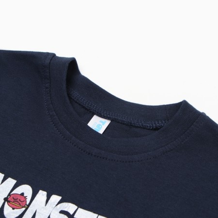 T-shirt for a boy, dark blue color, height 110 cm-1