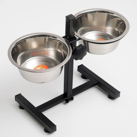 Adjustable stand 30 cm with 2 bowls of 850 ml-1