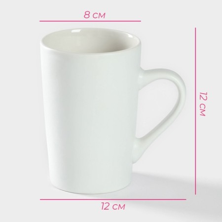 Porcelain share mug "Hell of a hare", 380 ml, white color-1