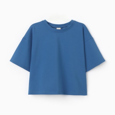 T-shirt shortened female Minaku Oversize Fit: Color Electro, Rr. 44-4
