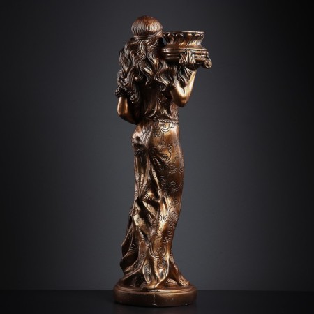 Figure - stand "Eastern beauty" bronze, 30x27x90cm-2