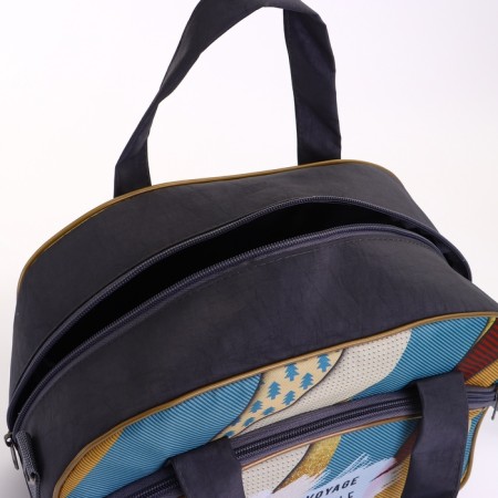 Small 37 L (S) suitcase with a SACVOYAGE bag, lightning department, extension, external pocket, gray color gray-11