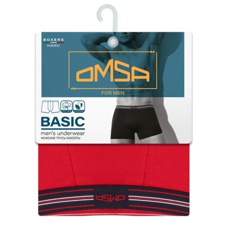 Men's panties Omsa 3833, size 50, Rosso color-2