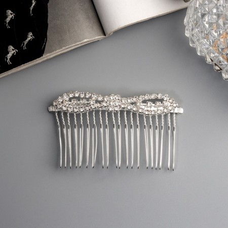 Hair crest "Medea" Bant, 8 × 4 cm, silver