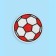 Thermal appliance "football", d = 6.5 cm, red/white color