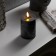 Silver LED candle, 7.5 × 12.5 × 7.5 cm, wax, plastic, batteries AAAX2 (not in the kit), glow warm white