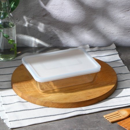 Rectangular shape for baking and baking of heat -resistant glass Cook & Store, 1.5 l, with a lid
