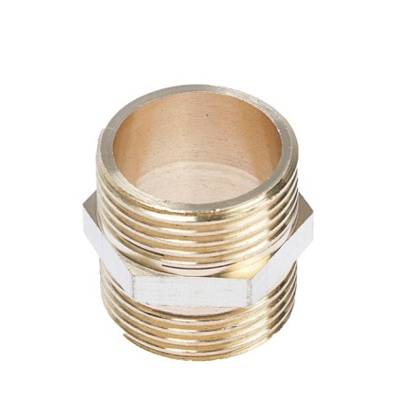 Nipple OTMO, 3/4 ", outer/outer thread, nickel -plated brass