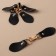 Cleaner fastener 15.5 × 3 cm, 3 pcs, black/gold color