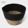 Basket for storage ladled handmade LadOOM "RIKA", wicker, 21 × 21 × 15 cm, black color