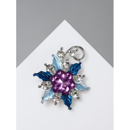 Brooch "Flower" Fabulous, color in silver-1