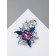 Brooch "Flower" Fabulous, color in silver