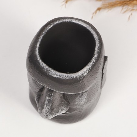 Kashpo - organizer "The Iduman Moai" large "gray stone, 11cm-4