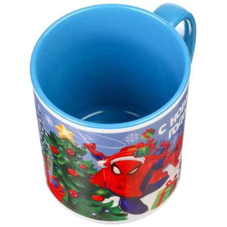 New Year mug 350 ml, spiderman-4