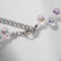 Choker "Shine" bright beads, rainbow color in silver, 33 cm