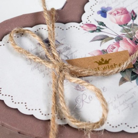 A set of boxes 3 in 1 heart "peonies" brown, 21 x 19 x 9 - 15.5 x 14 x 6 cm-2