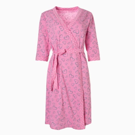 Female set (shirt/robe) for pregnant women, pink color, size 48-5