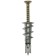 Dowel "bison" Driva, for drywall, with a drill, with a self -tapping screw, metal, 3 pcs