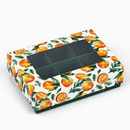 Folding box under 6 sweets "Mandarin", 13.5 x 9.8 x 3.8 cm, New Year-1