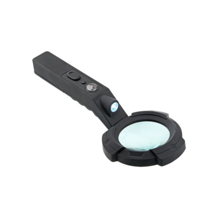 Lupa for reading VEBER 600557, 4x, diameter 65 mm, LED backlight, flashlight, compass-2