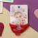 Hair elastic band "Pupsenok" (set 2 pcs) Bunny, 4 cm, red