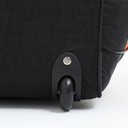 Road bag on wheels, 3 outer pockets, shoes department, black/orange color-3