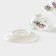 Set porcelain coffee shade "lavender", 4 items: 2 cups 80 ml, 2 saucers d = 11.6 cm, white color