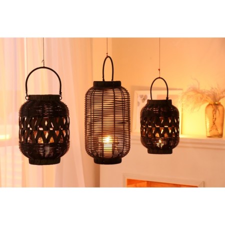 Metal candlestick, PVC "flashlight. Black lady" black 40.5x23x23 cm-9