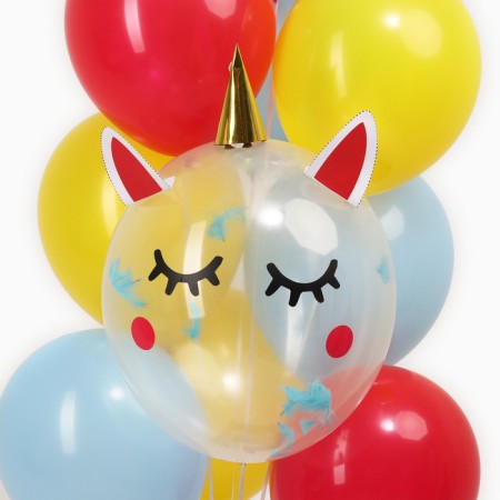 A set of balls "Rainbow Unicorn", latex, foil, 10 pcs.-2