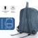 Young backpack from textiles on lightning, 4 pockets, blue color