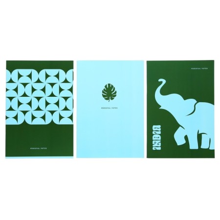A4 notebook, 80 sheets in the PRO100 cage, covered cardboard, lamination Soft Touch, mix