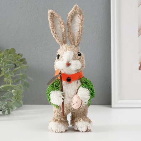 Souvenir "Bunny in green with a stick" 9x8x23.5 cm