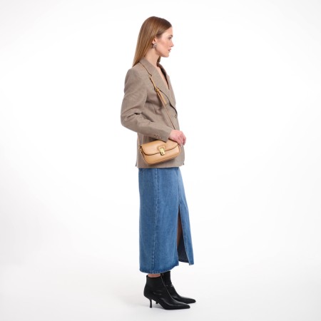 Female bag Textura, small size, color light brown-9