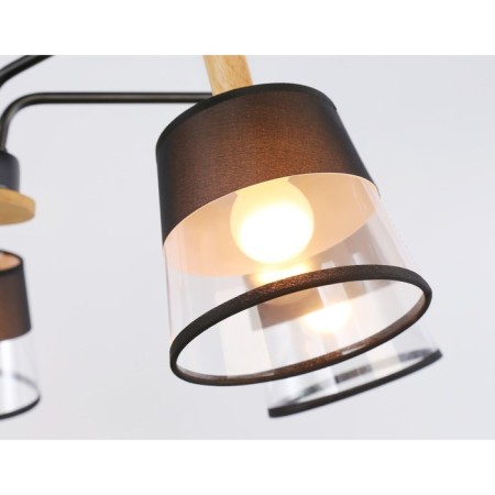 Suspended Ambrella Traditional Modern Losk TR4741, E27, Black, Light Wood-3
