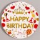 Paper plates “Happy birthday!”, 6 pcs, white color