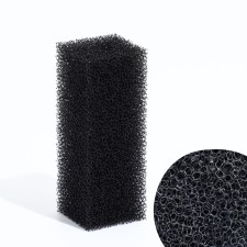 Rectangular sponge for filter No. 1, reticulated 30 ppi, 4 x 4.5 x 11 cm, black