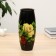 Vase rose with painting on painted glass, D-7; 10x23 cm