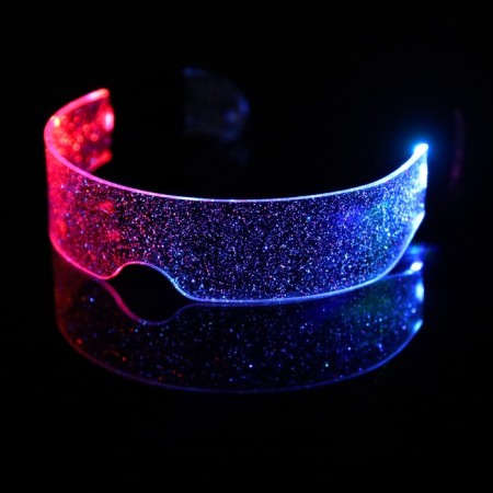 LED glasses "Shine", 14.5x4.5x18 cm, CR2032X2 batteries (included), 3 modes, glow RGB-4