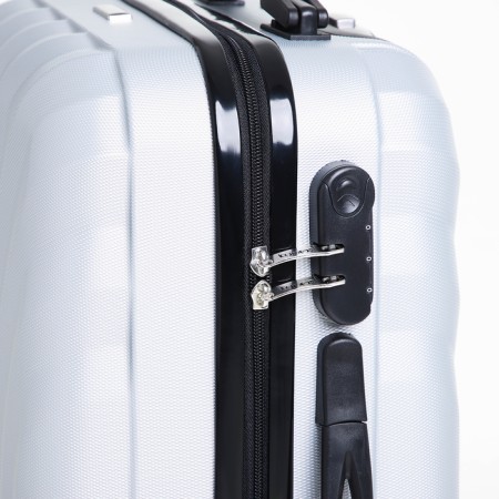 Small 20 suitcase, "Cartes factory", lightning department, code castle, 4 wheels, color gray color-3