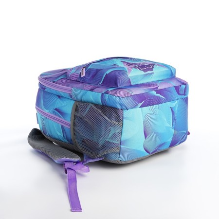 Backpack from textiles on lightning, Erich Krause, 1 pocket, lilac color-4