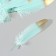 A set of goose feathers 15-20 cm, 10 pcs, mint with gold