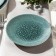 Porcelain plate flat Natur Sea, D = 16.5 cm, turquoise color