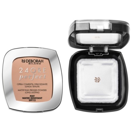 Face powder Deborah Milano 24 Ore Perfect Compact Powder, matting persistent, tone 4, 9 g