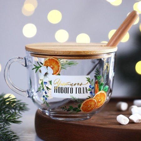 Glass glass "Cozy New Year", 400 ml