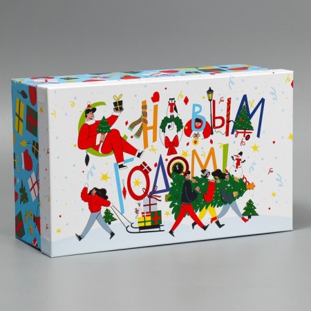 Gift box "New Year's fun", 32.5 x 20 x 12.5 cm, New Year-2