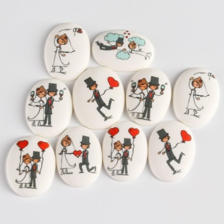 Sugar sprinkling with a mix of mix: “Wedding” for decor of cupcakes, cake, drinks, 20 g.-3